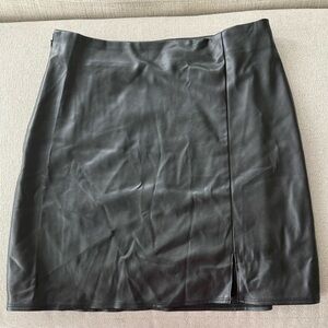 Old Navy Black Faux Leather Mini Skirt